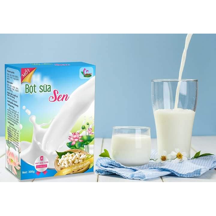 Bột Sữa Sen Hộp 300g Sữa Hạt Sen Đồng Tháp Thơm Ngon