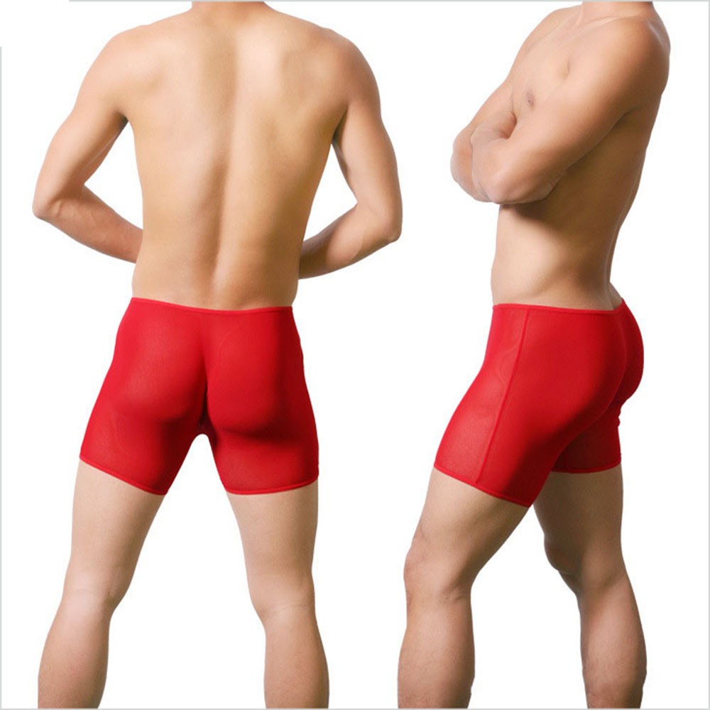 Quần lót boxer nam trong suốt dạng lưới gợi cảm