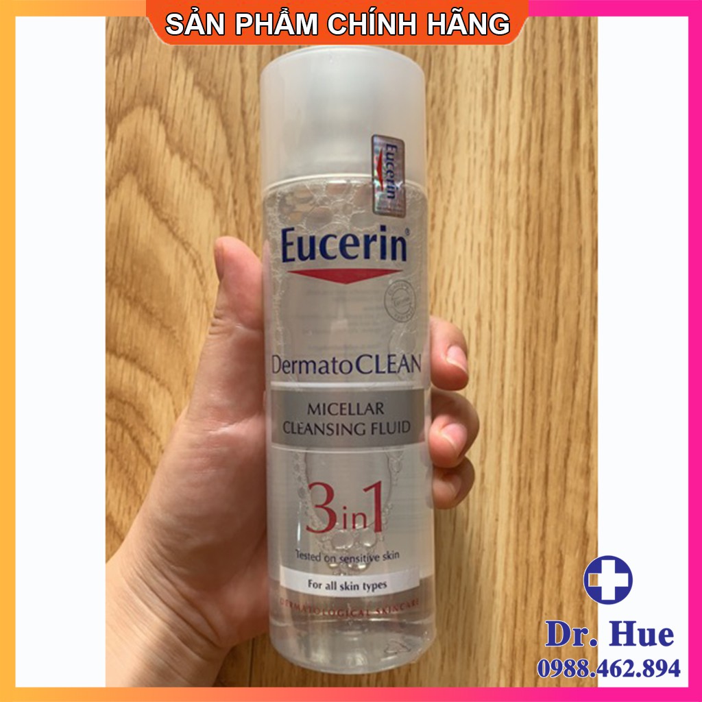 [CHÍNH HÃNG] Nước Tẩy Trang 3 In 1 Eucerin DermatoClean Micellar Cleansing Fluid - Tẩy Trang Eucerin Cho Da