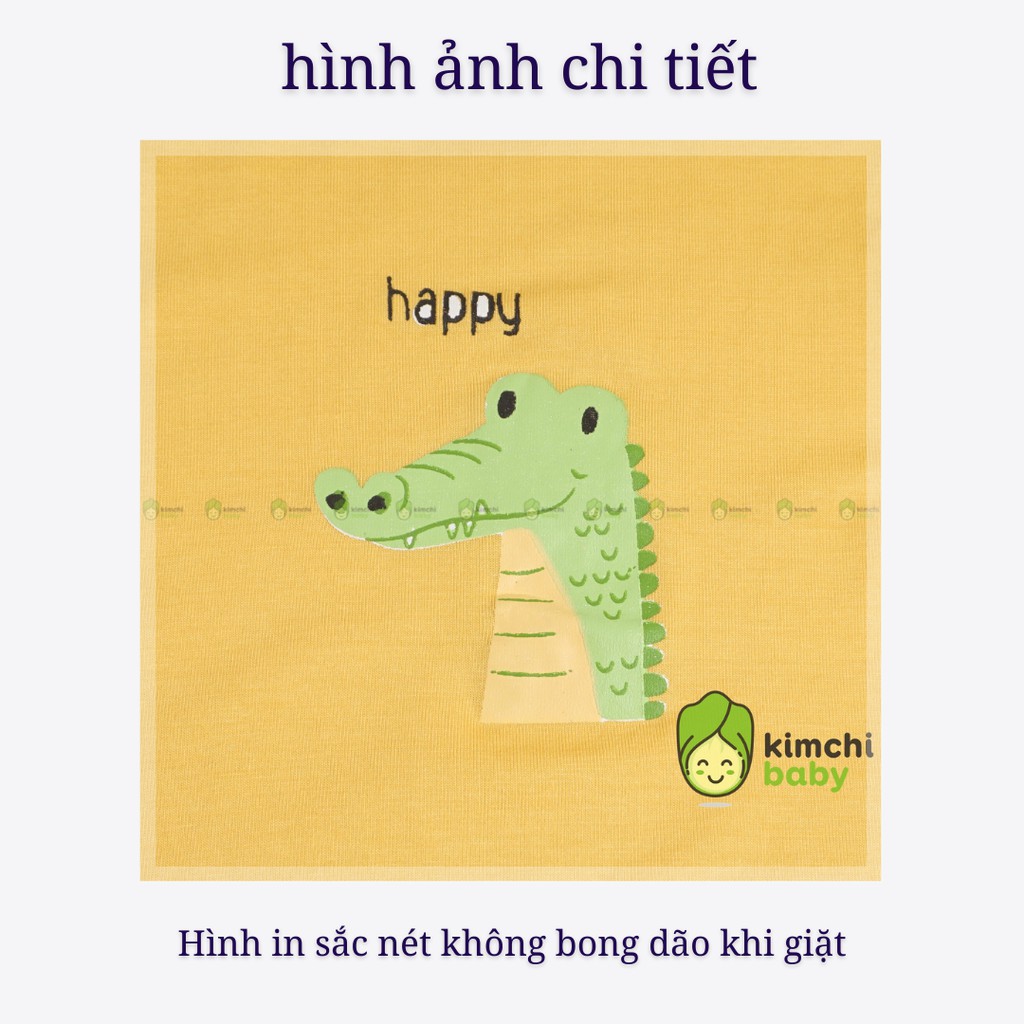 Áo Dài Tay Bé Gái, Bé Trai K.WOO Vải Thun Lạnh In Hình Dễ Thương, Áo Thun Cho Bé Thu Đông Minky Mom KWTDA2101