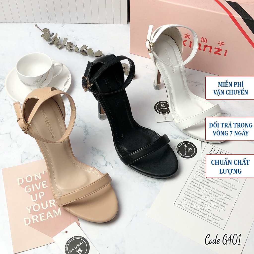 Sandal cao gót 10p đế đúp Today Style da mềm G401