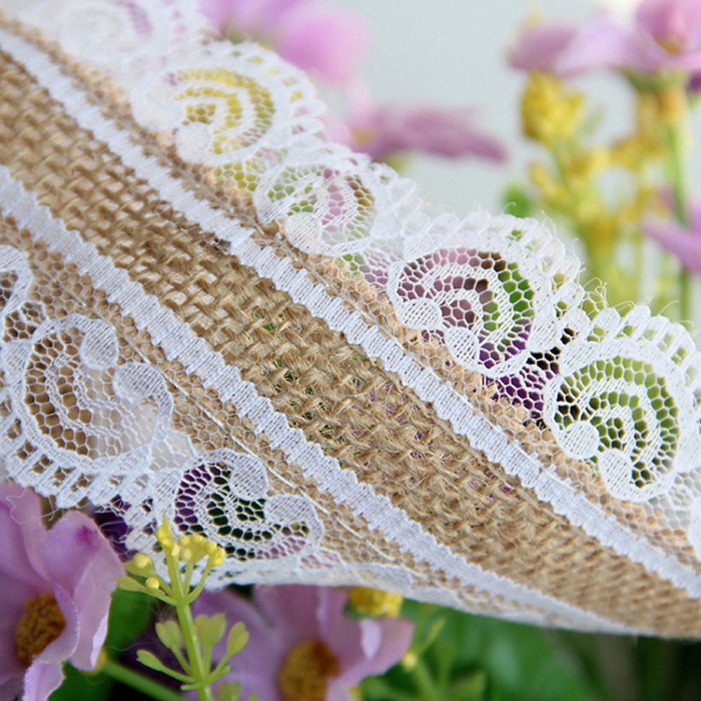 CONOPERY Cuộn vải bố dài 1m kiểu dáng cổ điển trang trí tiệc đẹp mắt