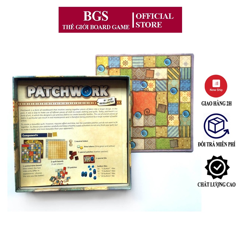 Trò chơi Patchwork, Board Game Đối Kháng Cho 2 Người Chơi