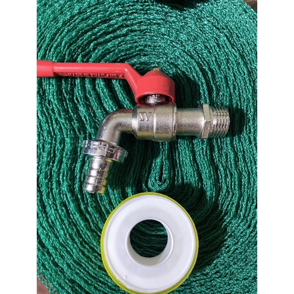 Vòi nước tay gạt ,vòi sắt mạ kẽm ,cấp nước máy giặt , phi 21 (1/2)