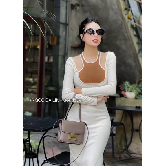 Váy body phối cổ yếm hot hít - Hàng đẹp L1