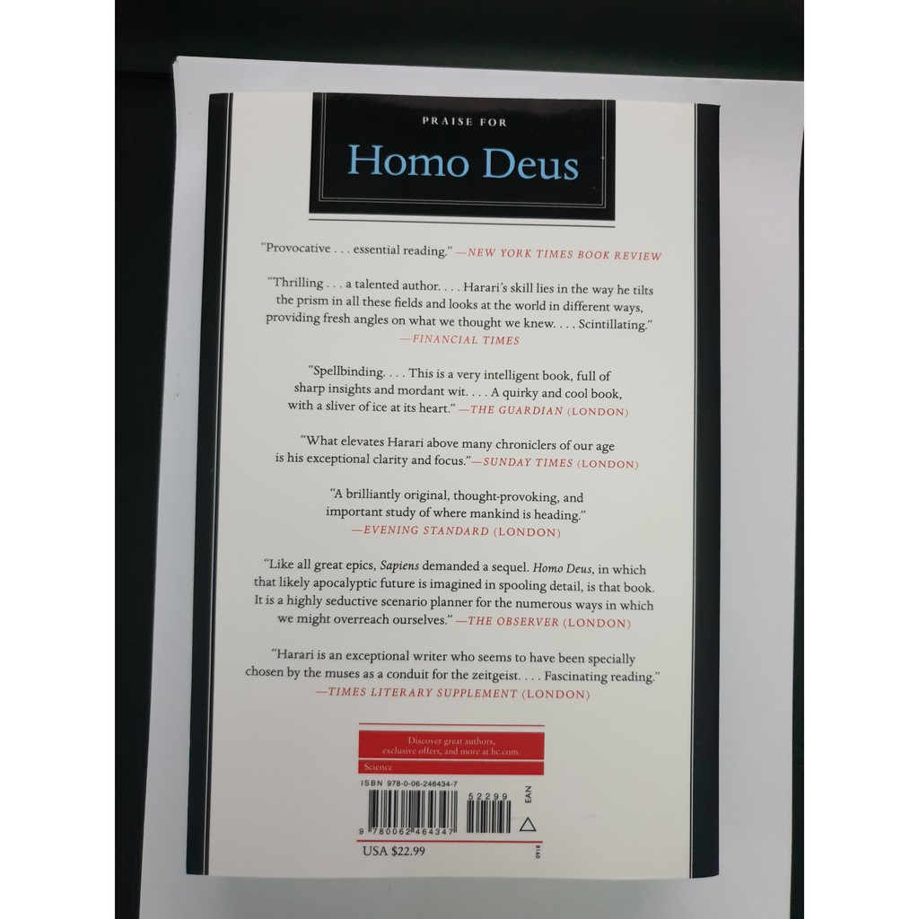 Sách Ngoại Văn: Homo Deus ( Phiên bản: Tiếng Anh - Khổ lớn)