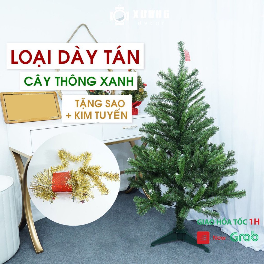 Cây thông noel 1m2 (120cm) trang trí giáng sinh cho nhà cửa, phòng khách, phòng ngủ hàng Việt Nam chất lượng cao