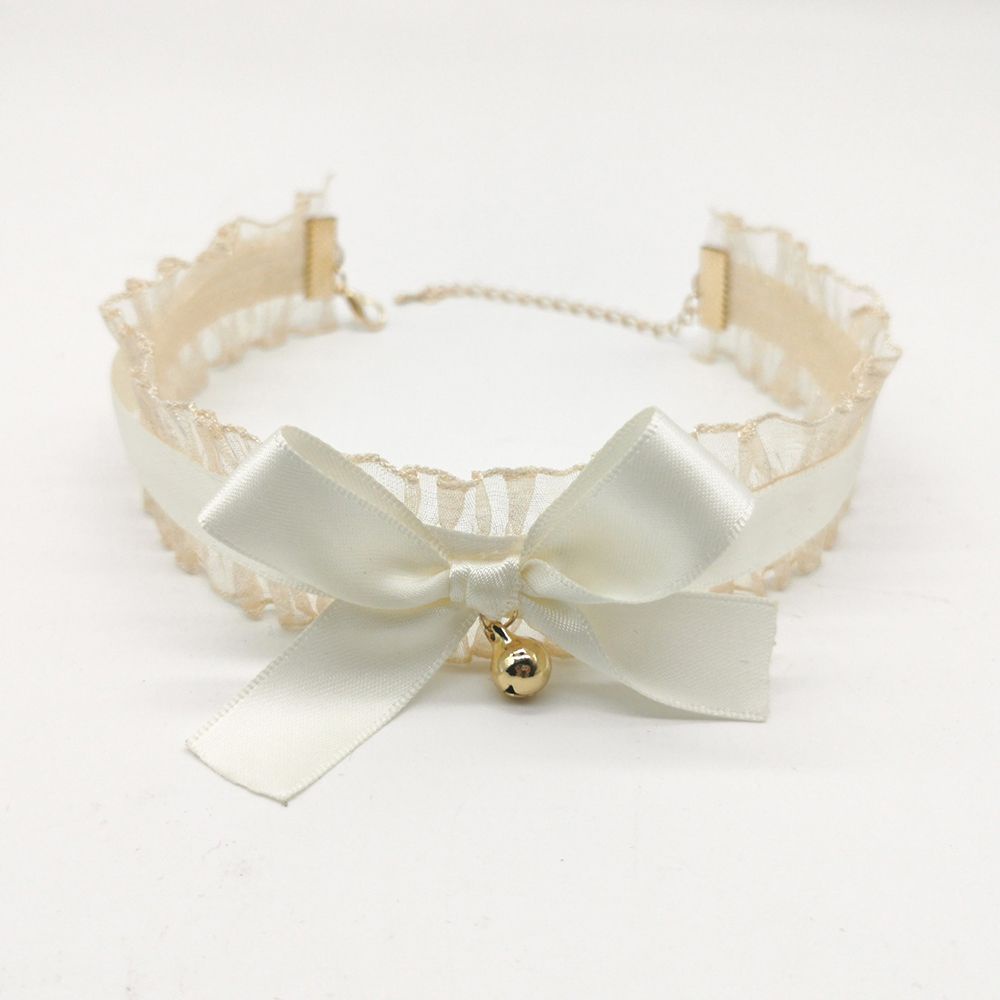Vòng cổ phối chuông và nơ ren phong cách lolita quyến rũ dành cho nữ