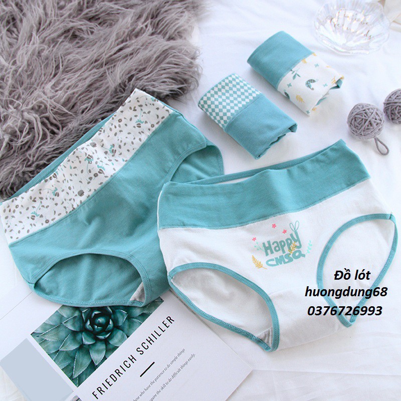 [Mã 12FASHIONSALE1 giảm 10K đơn 50K] Quần Lót Cotton Cạp Cao Happy CMSQ Xuất Hàn ( QL : 255 ) Hàng Loại Đẹp