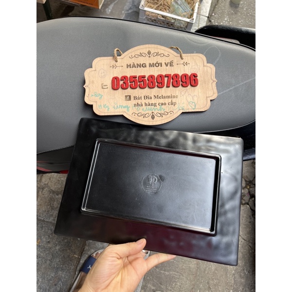 Đĩa chữ nhật 100% Melamine 21x30cm