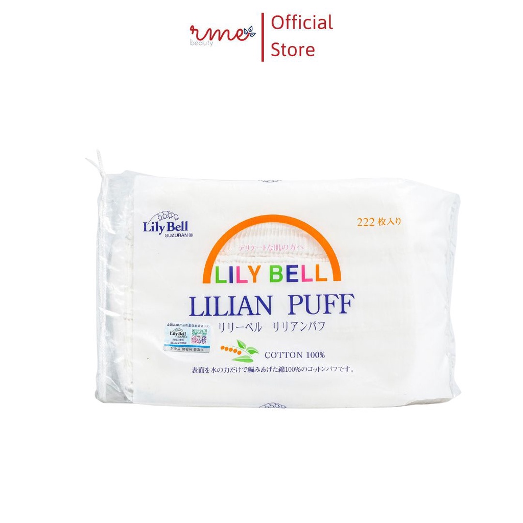 Bông tẩy trang Lily Bell gói 220 miếng mềm mịn không xơ bông #1