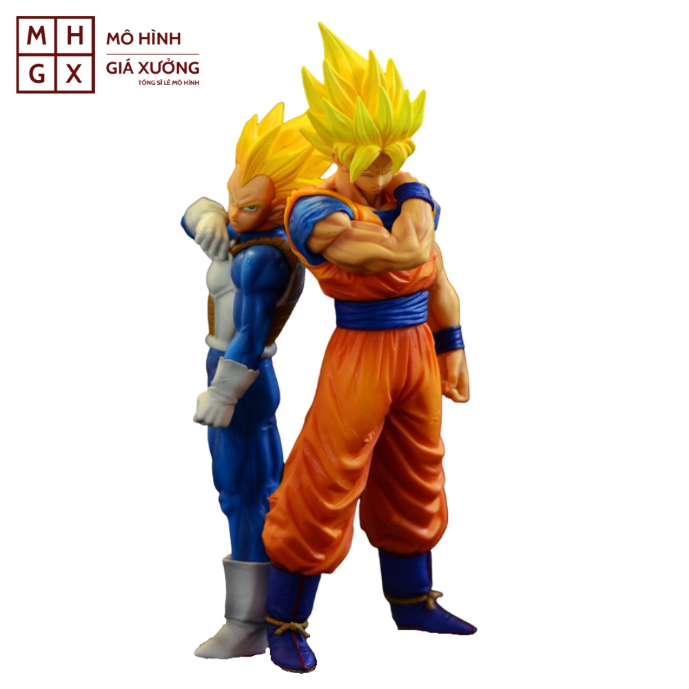 Mô hình Dragon Ball SonGoku  vs Vegeta  super saiyan  siêu đẹp siêu rẻ  cao 20cm - figure mô hình 7 viên ngọc rồng