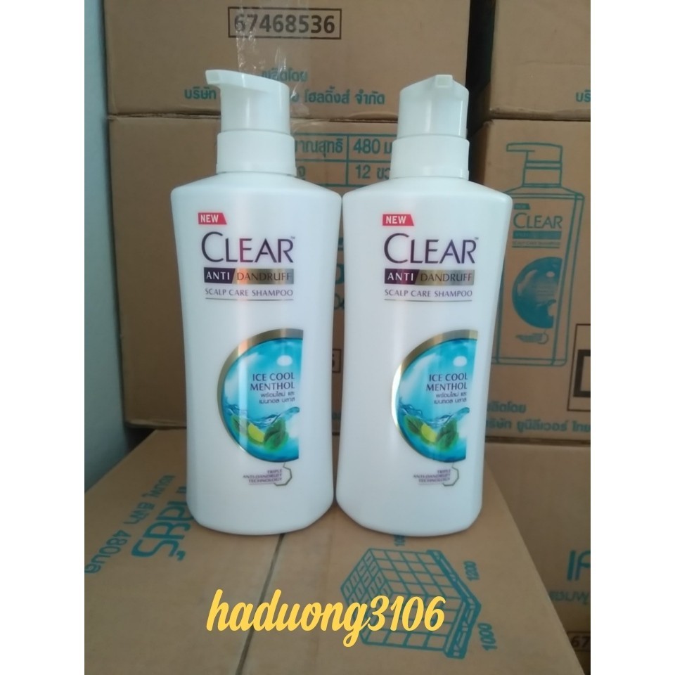 Dầu gội Clear Bạc hà Thái lan 480ml