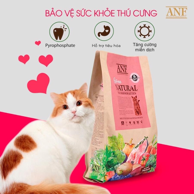 [2kg] ANF - 6 Free - Thức ăn hạt hữu cơ cho mèo con 2kg