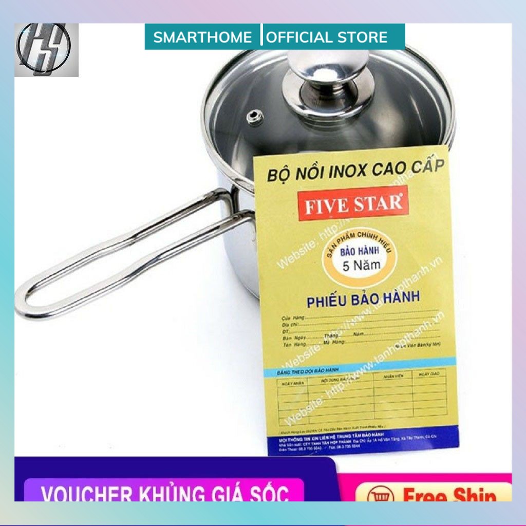 QUÁNH NẤU BỘT INOX FIVESTAR ĐỦ SIZE