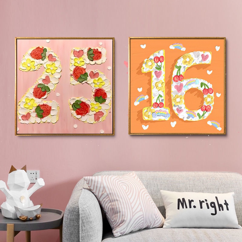 Bộ Tranh Sơn Dầu DIY Hình Số 20*20/30*30cm Trang Trí Nhà Cửa