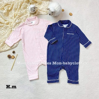 BODY SLEEPSUIT KẺ COTTON H&M