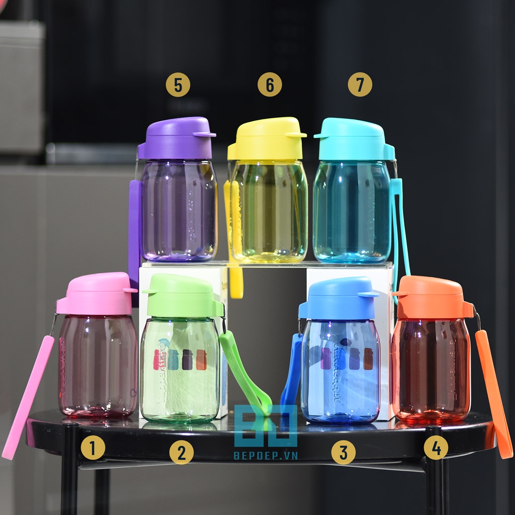 Bình nước Tupperware Mini Lohas 350ml - Bình nước bằng nhựa cho trẻ em trong suốt, nhiều màu | BigBuy360 - bigbuy360.vn