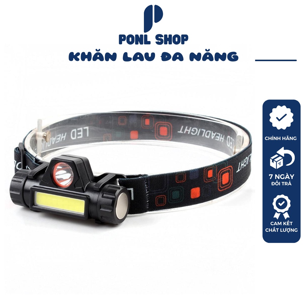 Đèn pin đội đầu 2 BÓNG 101 (PIN LÀ HÀNG TẶNG KÈM)
