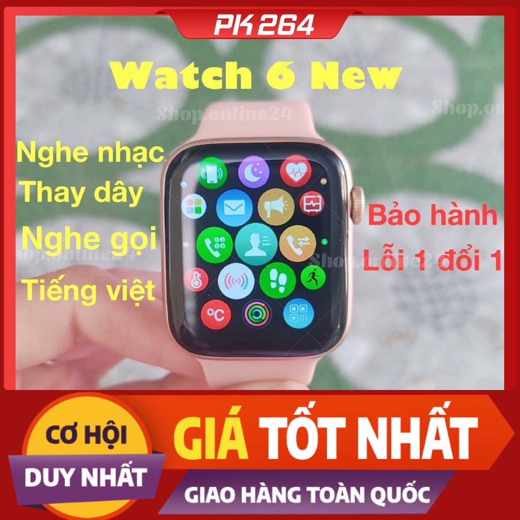 Đồng Hồ Thông Minh W26, W26+ pro seri 6 Tràn Viền 44mm