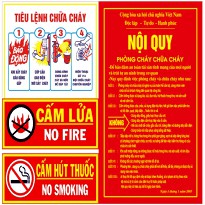 Bộ nội quy, tiêu lệnh pccc, cấm lửa, cấm thuốc