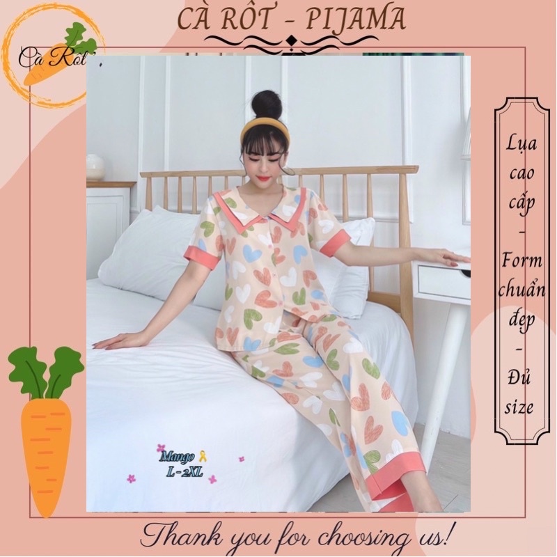 🌾 (FULLSIZE 40-75KG) ĐỒ BỘ PIJAMA MẶC NHÀ, SAU SINH LỤA QUẦN DÀI CẬN CẢNH🌾