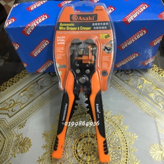 Kìm tuốt dây điện, bấm cos đa năng Asaki AK-0339