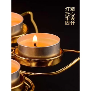 Đế nến hoa sen 7 ngọn nhôm- cầu bình an, cúng dường ánh sang [PBMC]