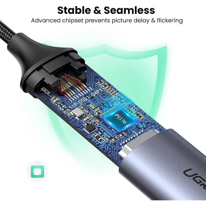 Cáp USB Type C to HDMI hỗ trợ 4K@60Hz chính hãng Ugreen 70444 chính hãng