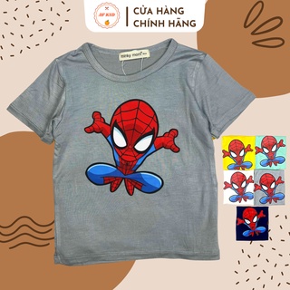Áo phông Minky Mom cộc tay cho bé 💖 Áo cotton in hình Người Nhện cho bé trai bé gái 💖 Quần áo trẻ em