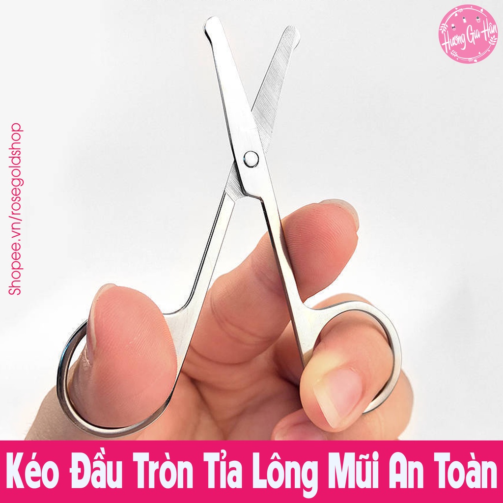 Kéo Đầu Tròn Tỉa Lông Mũi An Toàn