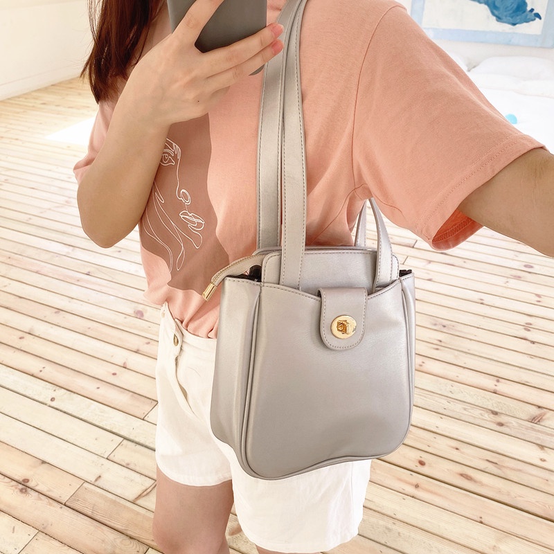 Túi Đeo Vai Màu Sắc Đơn Sắc Thời Trang Cao Cấp Cho Nữ