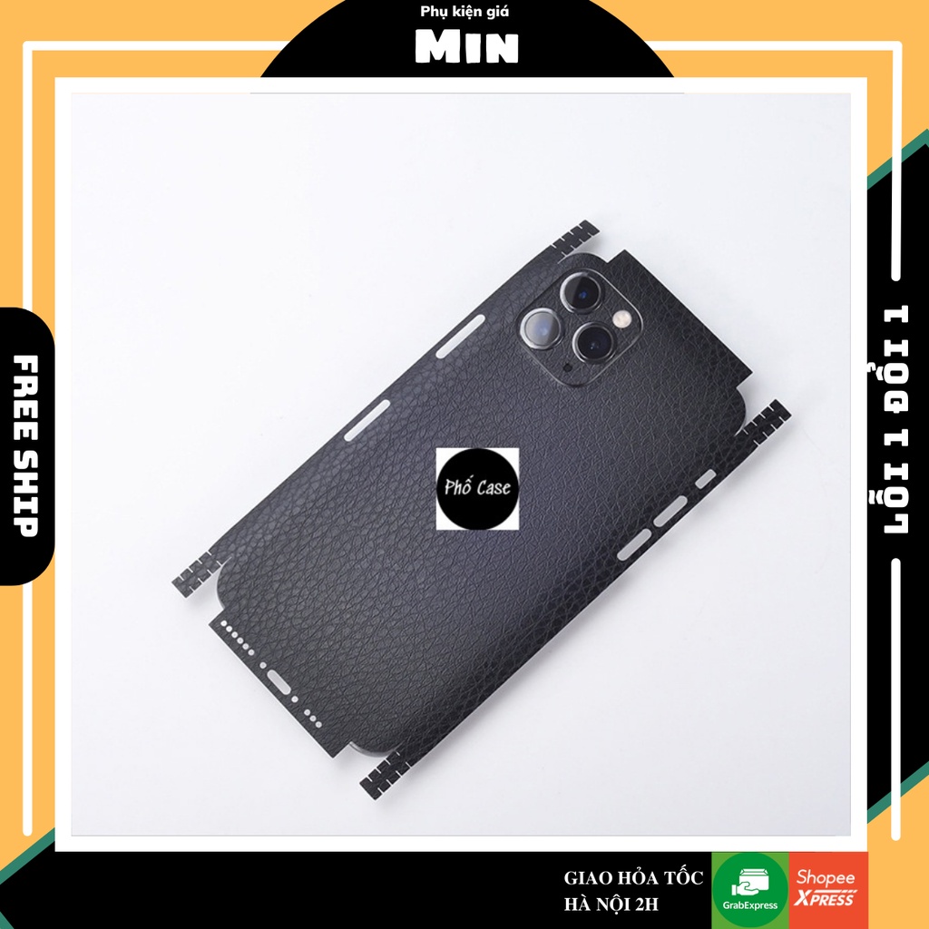 Dán skin vân da iPhone 13promax 13pro 13 12promax 12pro 12 11promax 11pro 11 xs max 7plus 8plus 6plus 6 6s