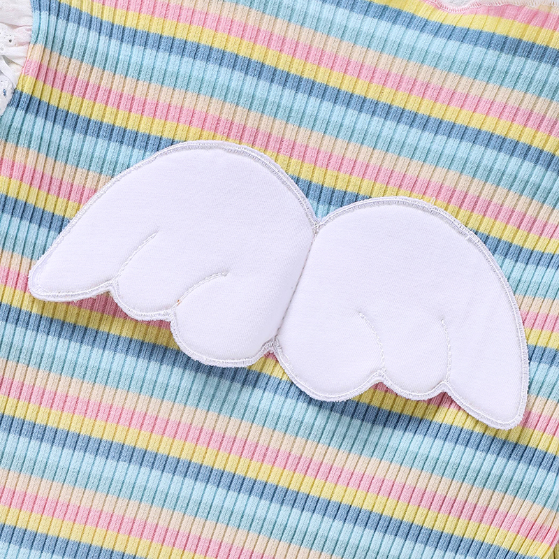 Áo Liền Quần Tay Dài Kẻ Sọc Thời Trang Cho Bé