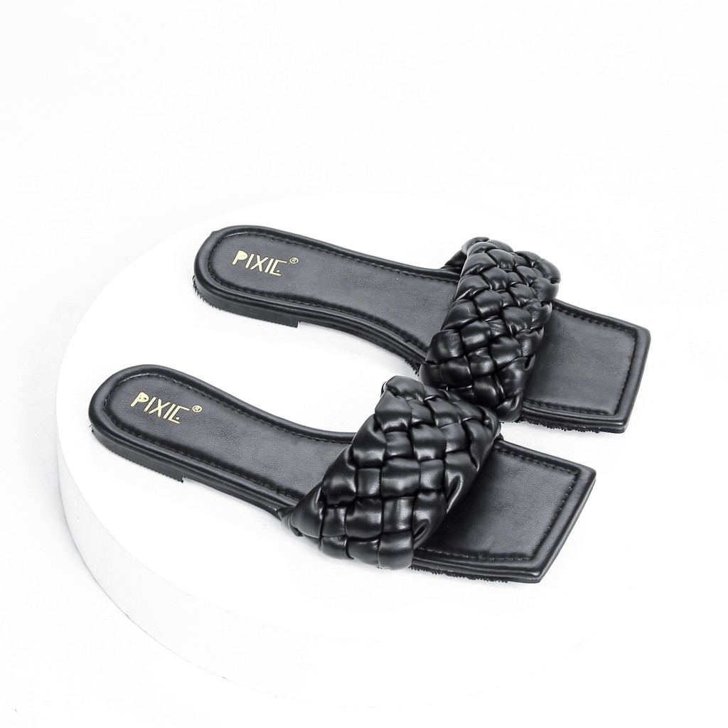 Dép Lê Bệt Thắt Bím Mũi Vuông Pixie X496
