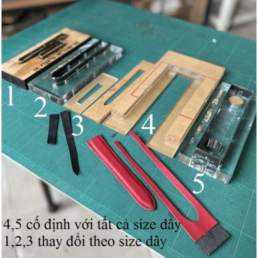 Khuôn dao bế làm dây đồng hồ da, tool hỗ trợ chuyên làm dây đồng hồ chuẩn nhanh - dụng cụ làm đồ da