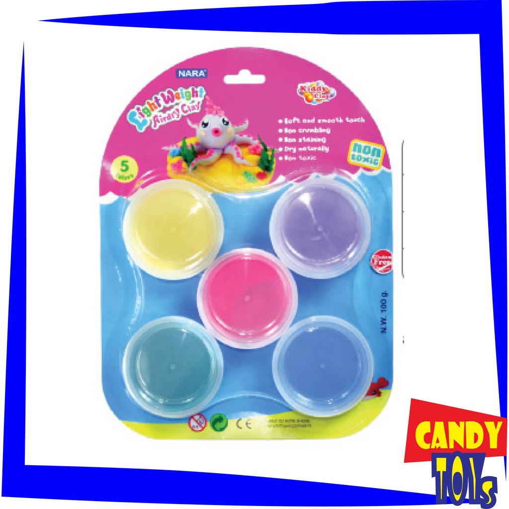 ĐẤT SÉT NHẸ KIDDY CLAY 5 MÀU 100G THÁI LAN