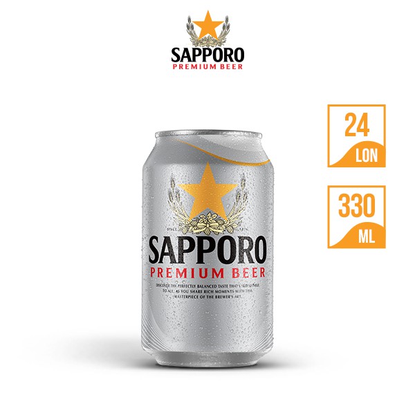 Combo tận hưởng: 3 thùng bia Sapporo Premium Beer 24 lon (330ml/lon) + 3 Da cá trứng muối 50gr