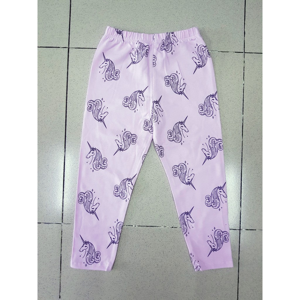 Quần legging dài in ngựa unicorn kỳ lân bé gái