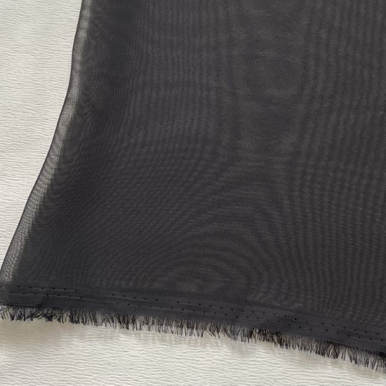 Vải Voan Hàn Đen Khổ 1m1 - Co Giãn Nhẹ, Mỏng - May Đầm, Váy, Áo Kiểu, Làm Vải Lót