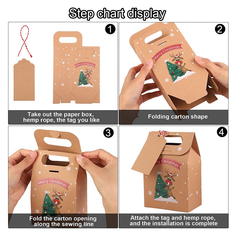 Set 24 Túi Giấy Đựng Quà Giáng Sinh Dễ Thương