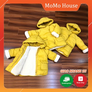 [THANH LÝ] Áo Phao Vàng Chanh Lót Lông Cừu Siêu Ấm Size 10-12kg