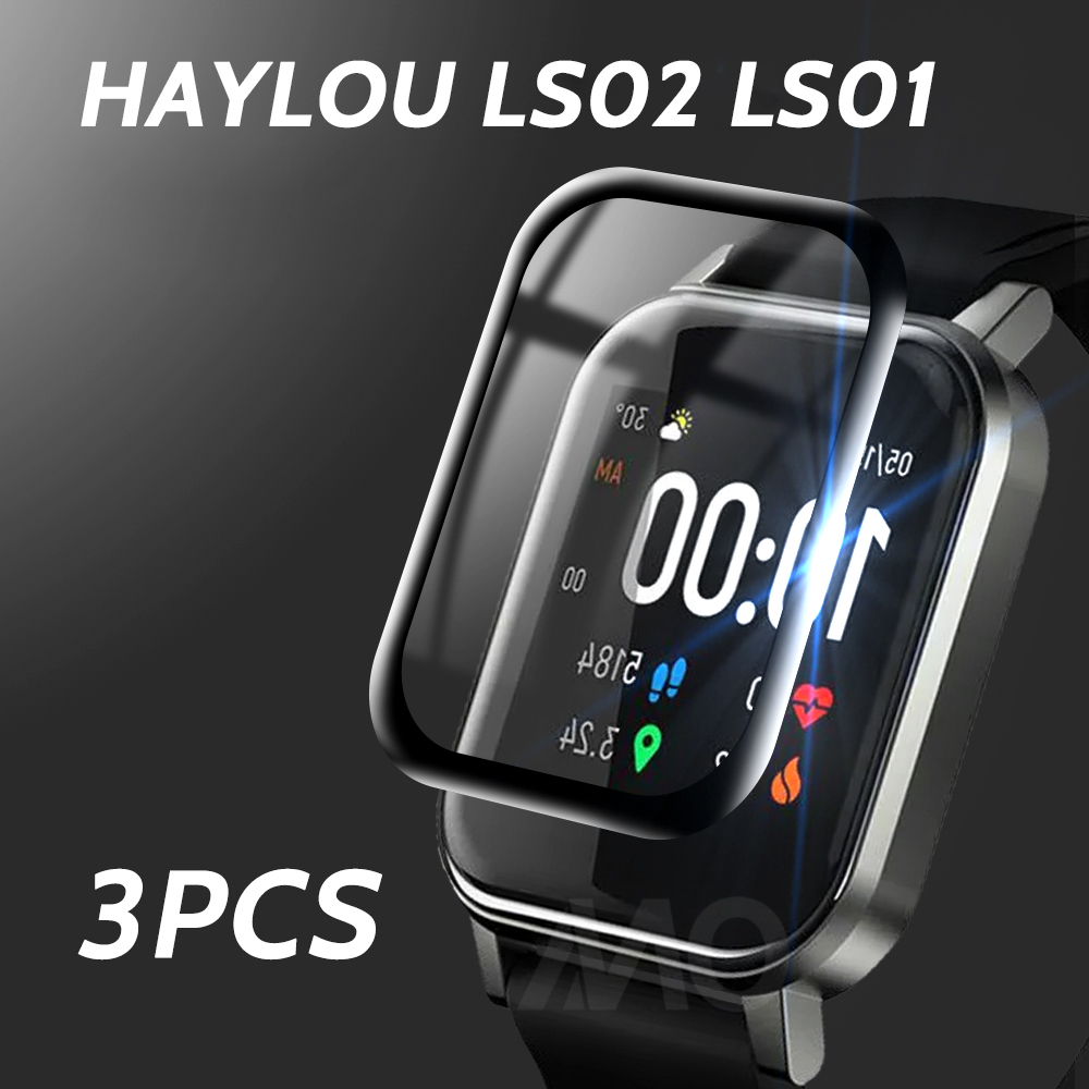 Haylou LS02 LS01 20D Curved Edge Full Coverage Soft Protective Film Cover Smart Watch 2 Screen Protector