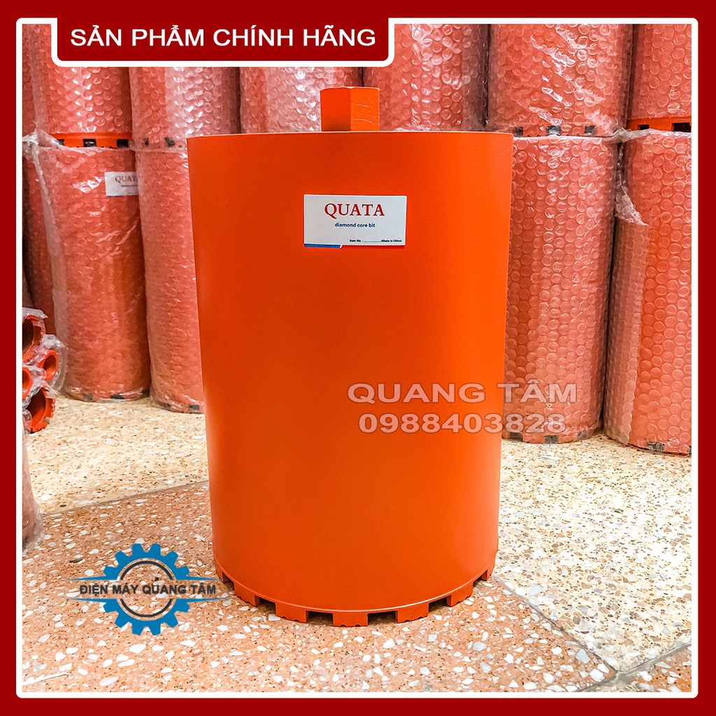 Mũi Khoan Rút Lõi Bê Tông Phi 220 - 230 x 350mm QUATA [Chính Hãng]