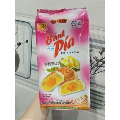 Bánh pía đậu xanh sầu riêng tân huê viên 540g 4 cái