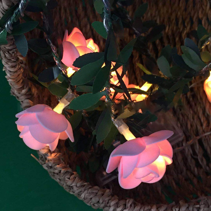 Dây đèn LED hình hoa hồng trang trí đáng yêu