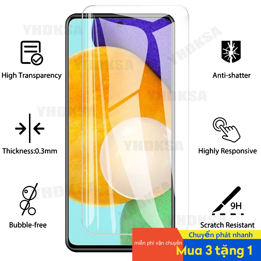 Kính cường lực 2.5D 9H dành cho OPPO A95 A16 A16K A35 A53S A54 A54S A55 A56 A74 A94 A95 K9 K9S F19S R15 R17 Plus Pro