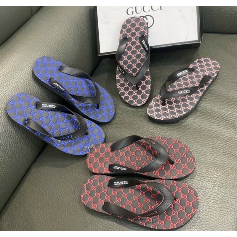 Dép tông GC đi biển thời trang nam đế cao su, Dép kẹp mùa hè phong cách trẻ trung cá tính có hoạ tiết btshop từ 40 - 46