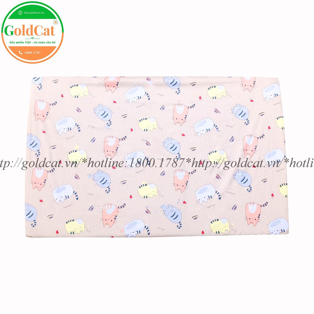 Drap/Ga chun bọc đệm cho bé Goldcat cotton lụa mềm mịn, ôm đệm kích thước 62x100cm cho cũi 70x110cm