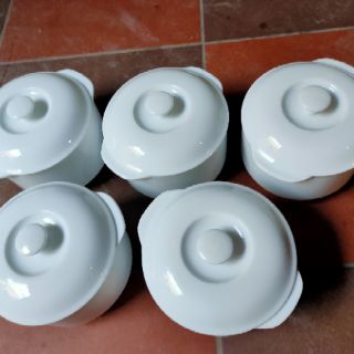 Thố chưng yến sứ trắng Bát Tràng